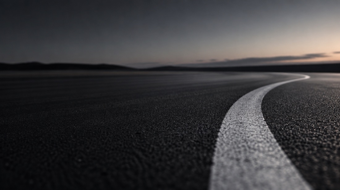Asphalt und Linie