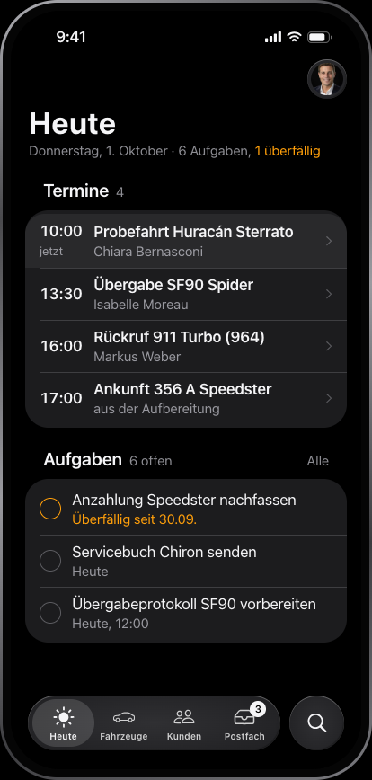Heute, iPhone, dunkel