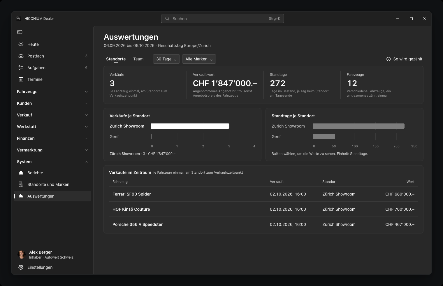 Auswertungen, Windows 11, dunkel